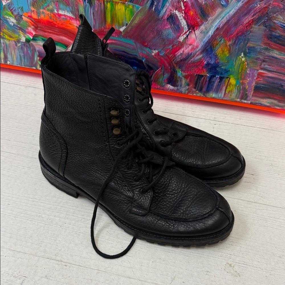 Ankari Floruss Black Leather Men's Boots